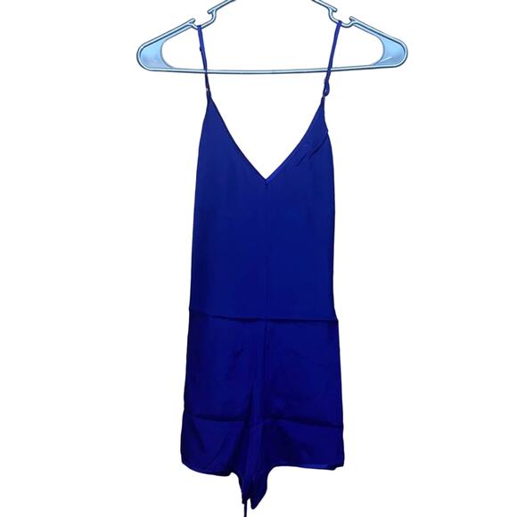 Naked Princess Le Marche Silk Romper Sapphire Blue New with Tags Size Small - Picture 1 of 7